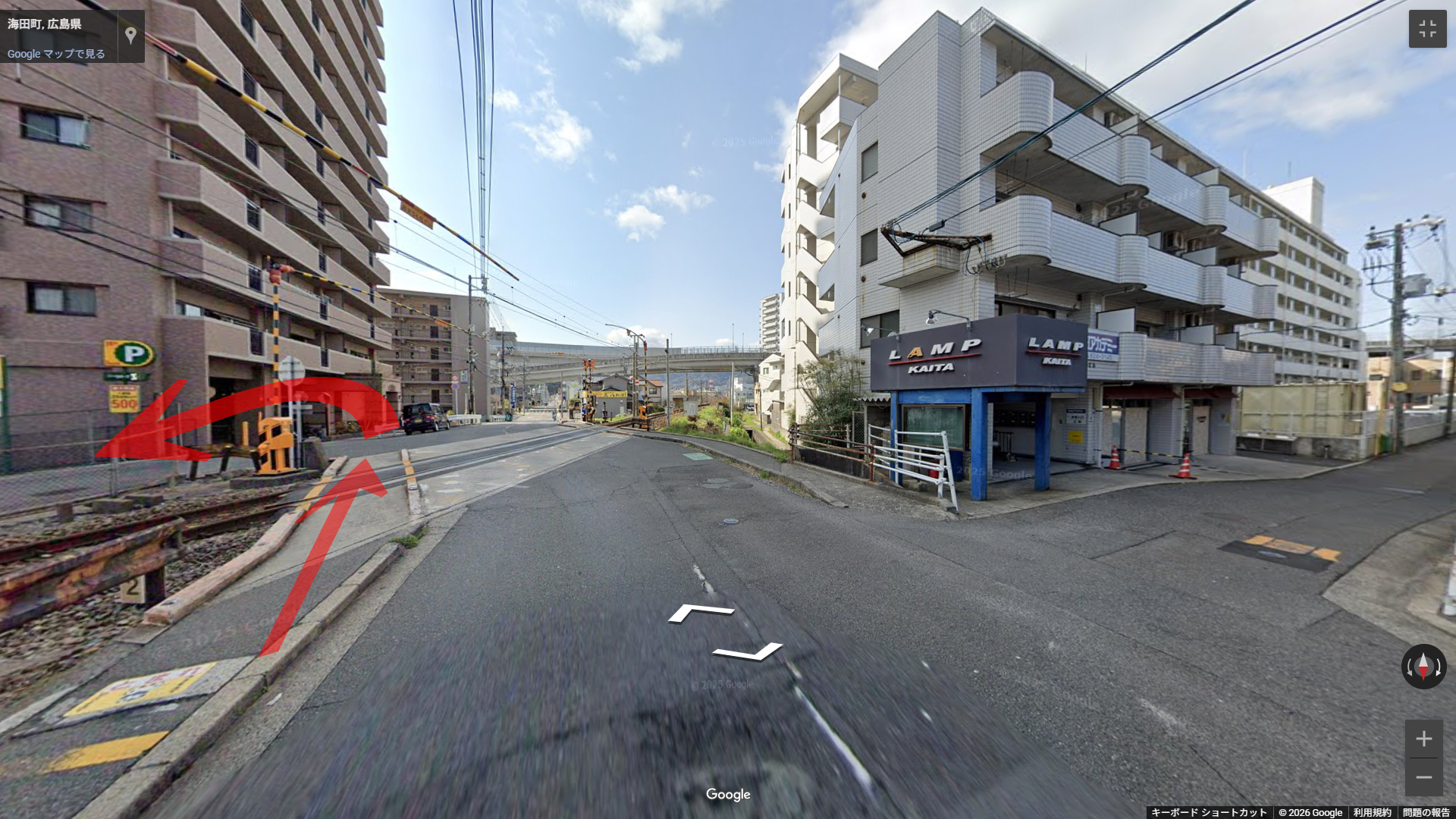 県道151号線方面からアトリエそらへの道順1