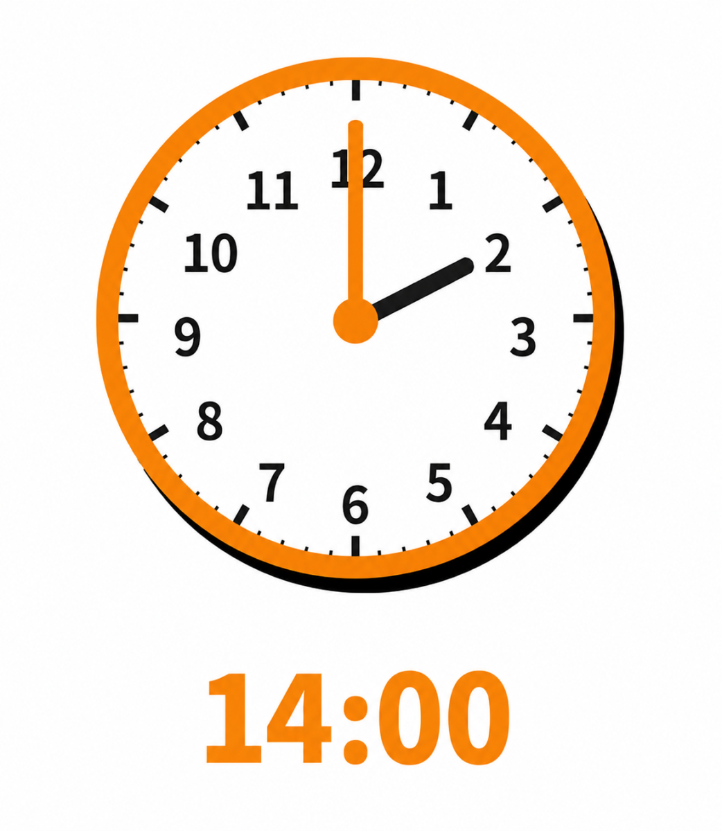 11時の時計