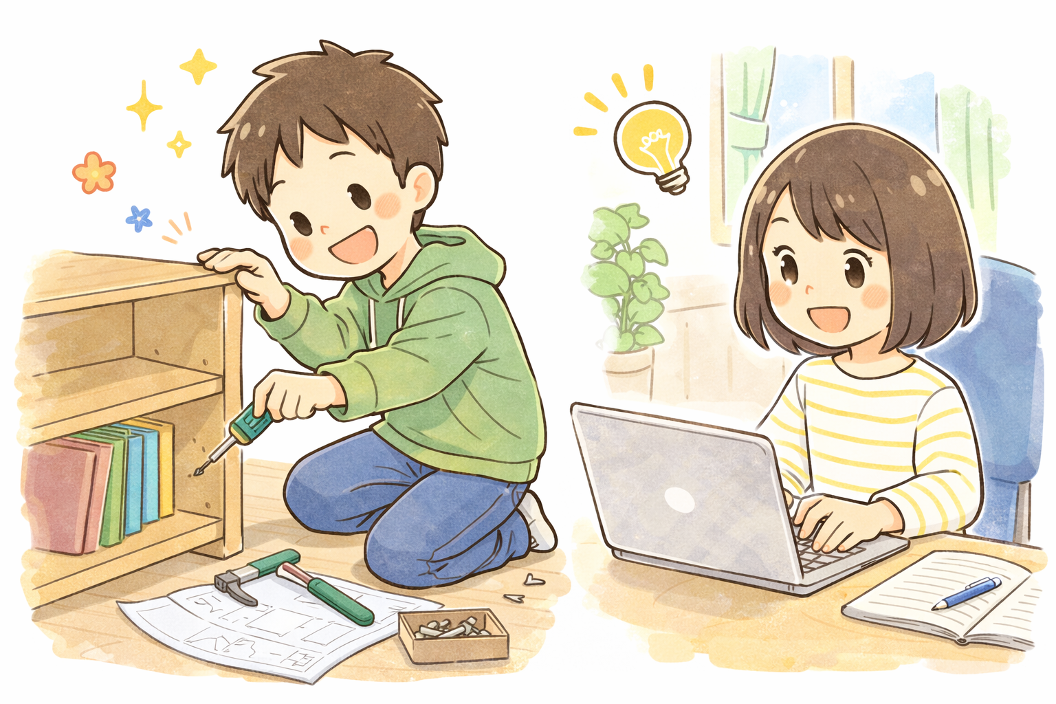 作業開始のイラスト