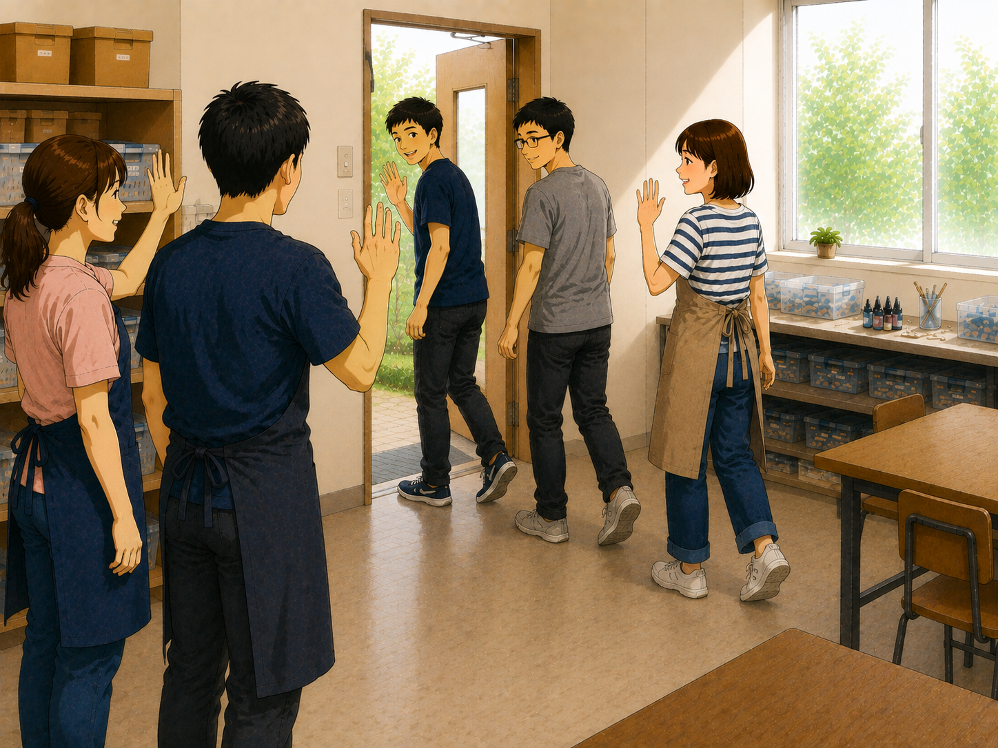 帰宅のイラスト