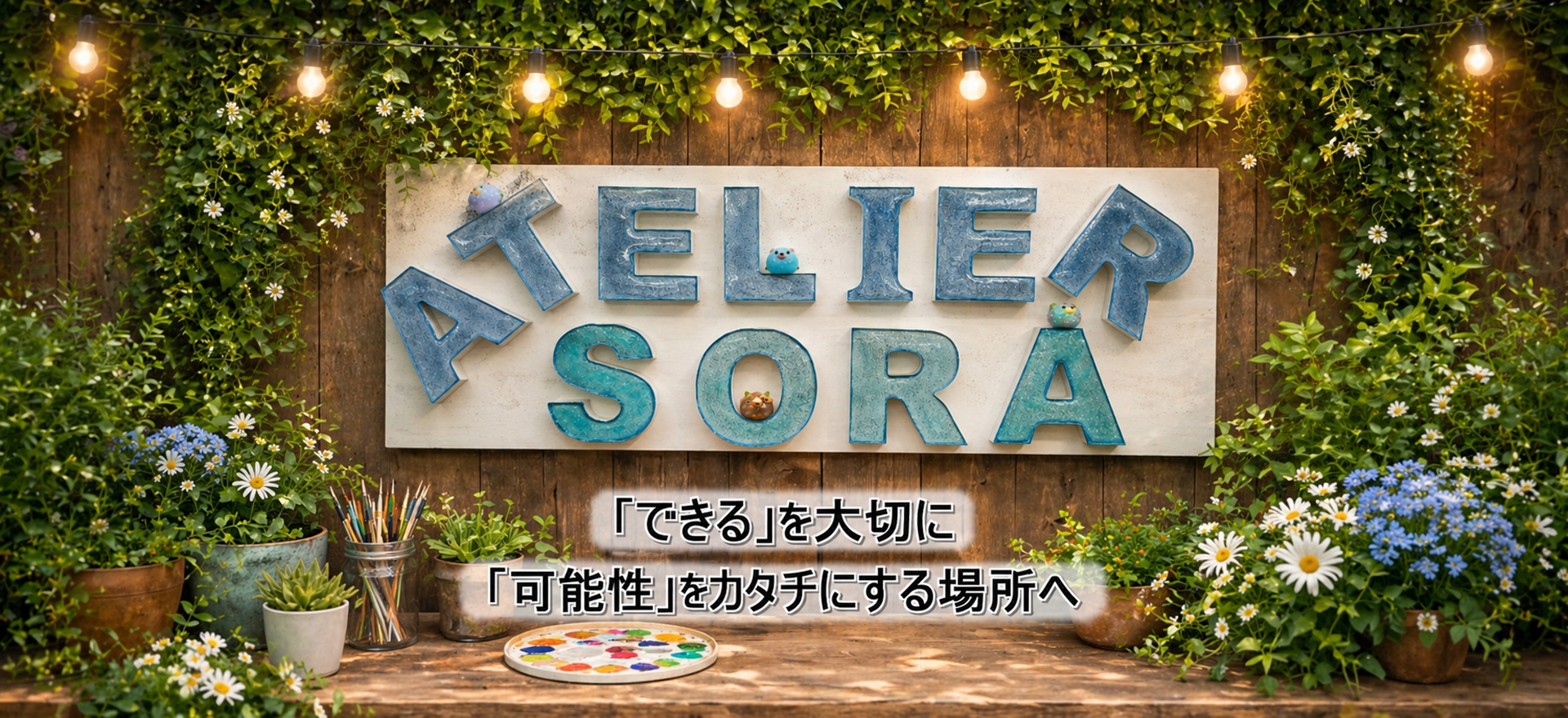 看板ハンドメイド 2つ  ここそら 広島 | 海田町 | 就労継続支援B型 | 木工製品 製作 販売・Web制作