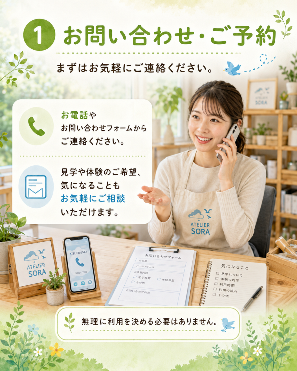 見学・体験の流れ 2