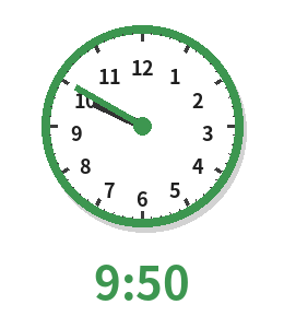 9時50分の時計